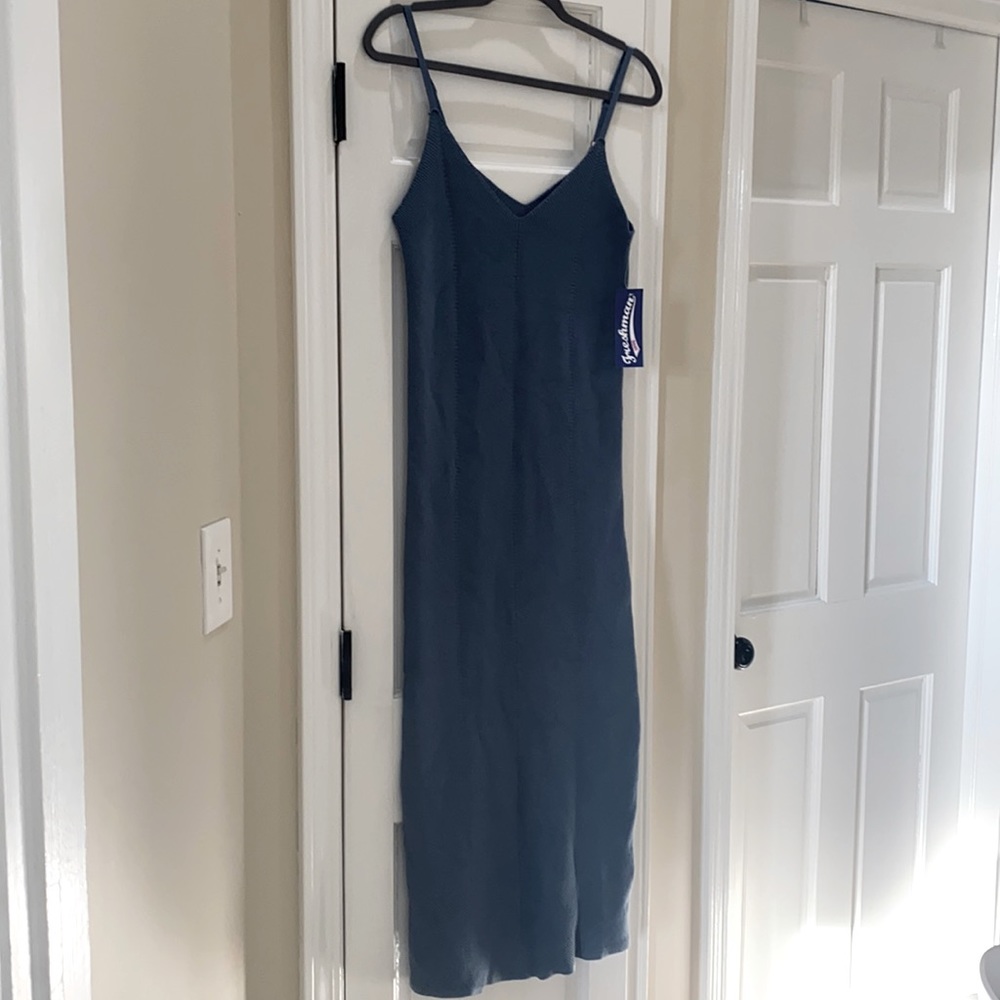 Long casual light blue dress. NWT, Freshman brand.